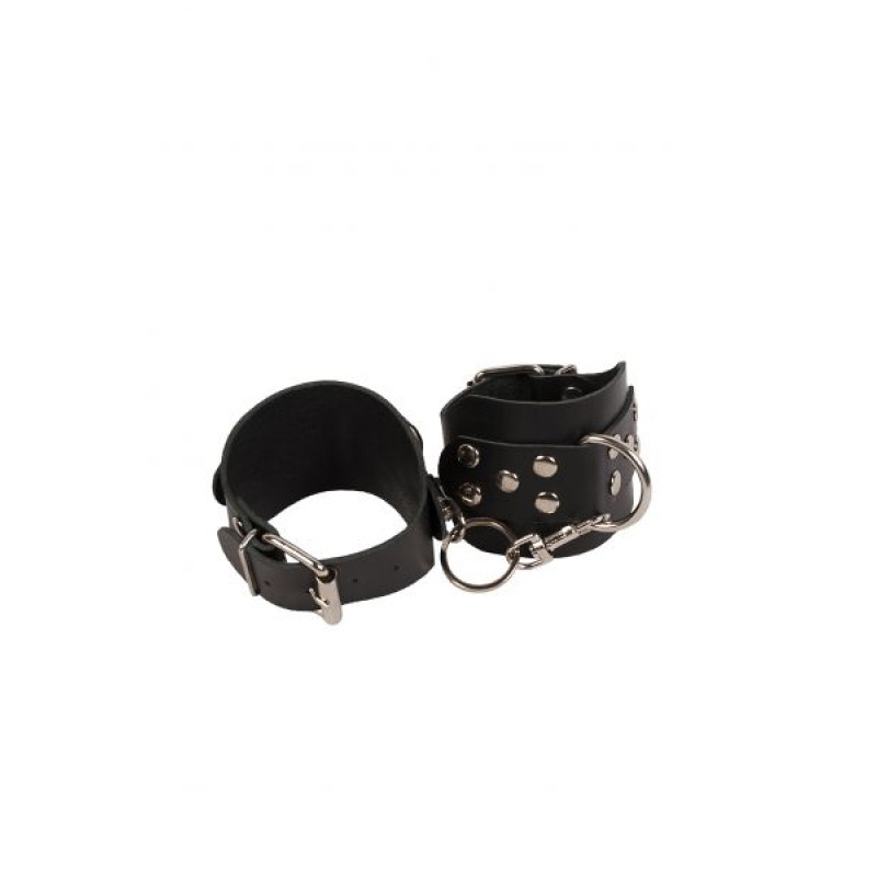 Наручники sLash Leather Hand Cuffs, Black Наручники sLash Leather Hand Cuffs, Black