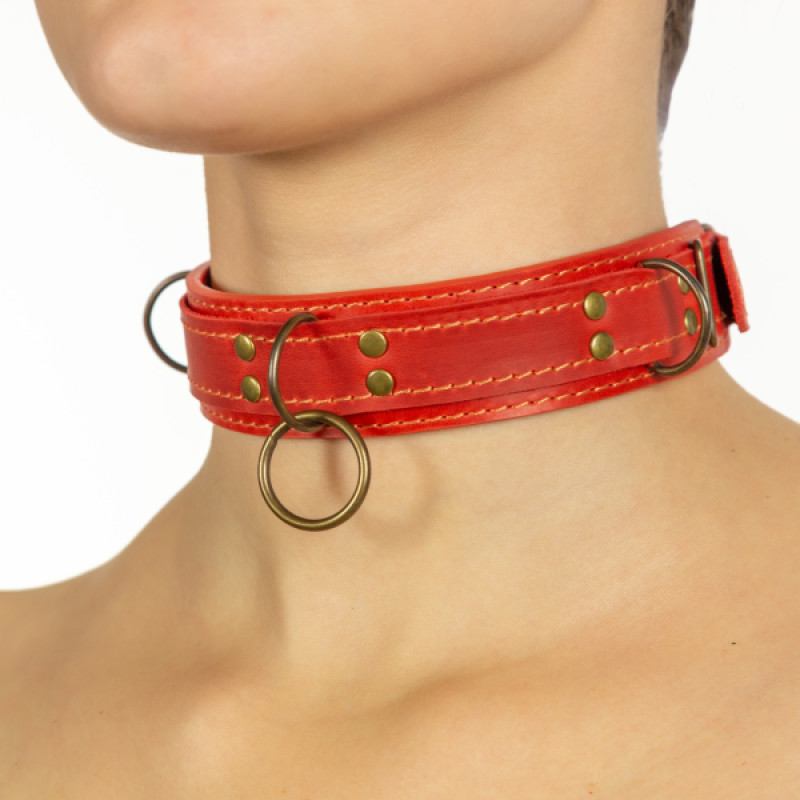 Премиум ошейник LOVECRAFT размер S красный