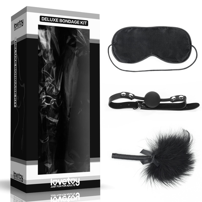 Набор БДСМ LoveToy Deluxe Bondage Kit (маска, кляп, перышко) Набор БДСМ LoveToy Deluxe Bondage Kit (маска, кляп, перышко)