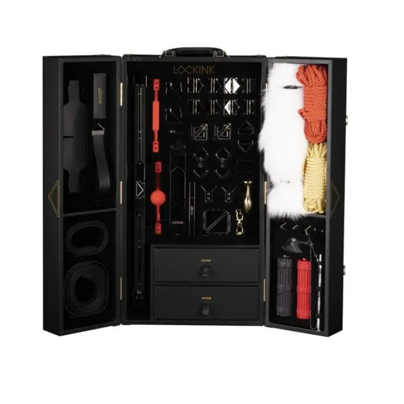 Валіза БДСМ 14 предметів Lockink Чорна Валіза БДСМ 14 предметів Lockink Чорна