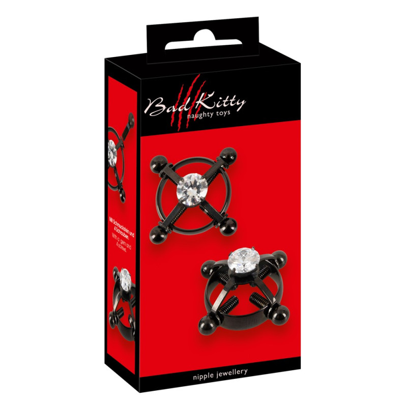 Зажимы на соски Bad Kitty Nipple Jewellery Black