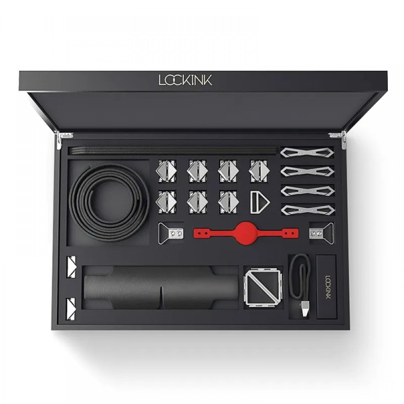 Набор для БДСМ Lockink, натуральная кожа и металл, черный, 7 предметов Набор для БДСМ Lockink, натуральная кожа и металл, черный, 7 предметов