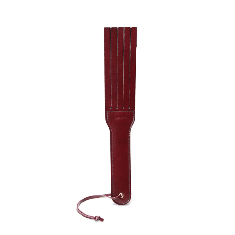 Двусторонний паддл Liebe Seele Wine Red Spanking Paddle, натуральная кожа Двусторонний паддл Liebe Seele Wine Red Spanking Paddle, натуральная кожа