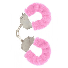 Наручники с мехом Toy Joy Furry fan cuffs Розовые