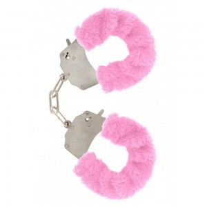 Наручники рожеві з хутром Toy Joy Furry fan cuffs Рожеві