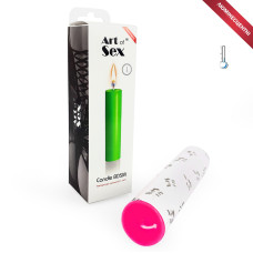 Свеча восковая Art of Sex size M 15 см низкотемпературная, люминесцентная Розовая
