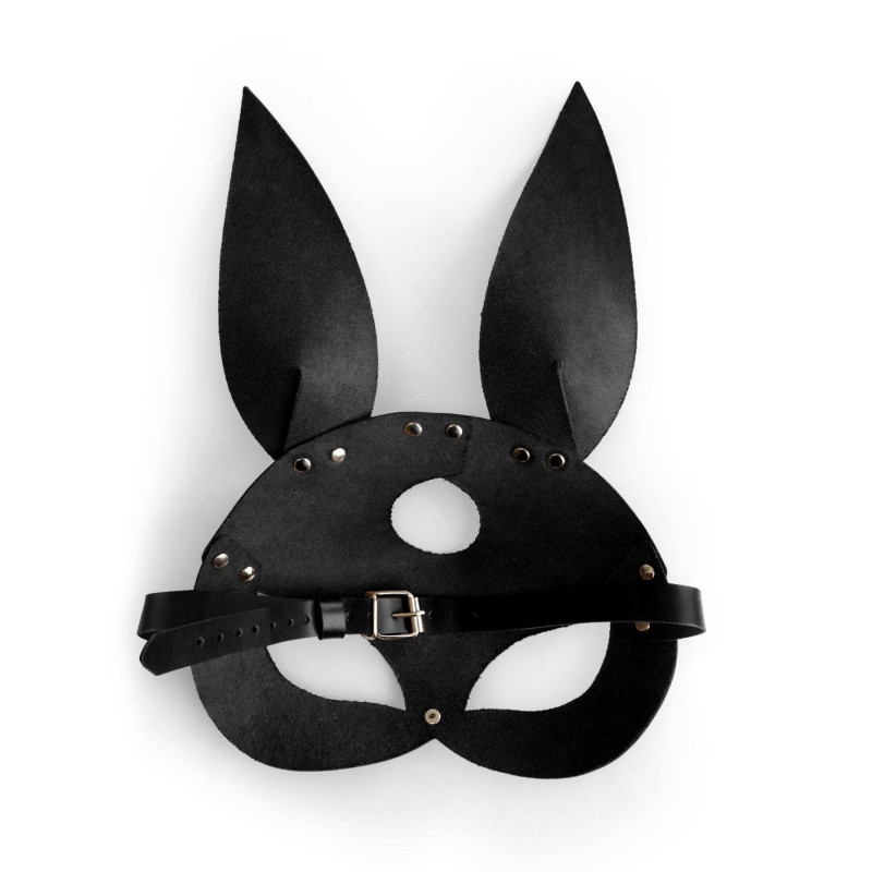 Шкіряна маска Зайчика Art of Sex - Bunny mask, колір Чорний Шкіряна маска Зайчика Art of Sex - Bunny mask, колір Чорний