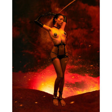 Поножи из итальянской кожи с золотыми деталями UPKO Butterfly cuffs