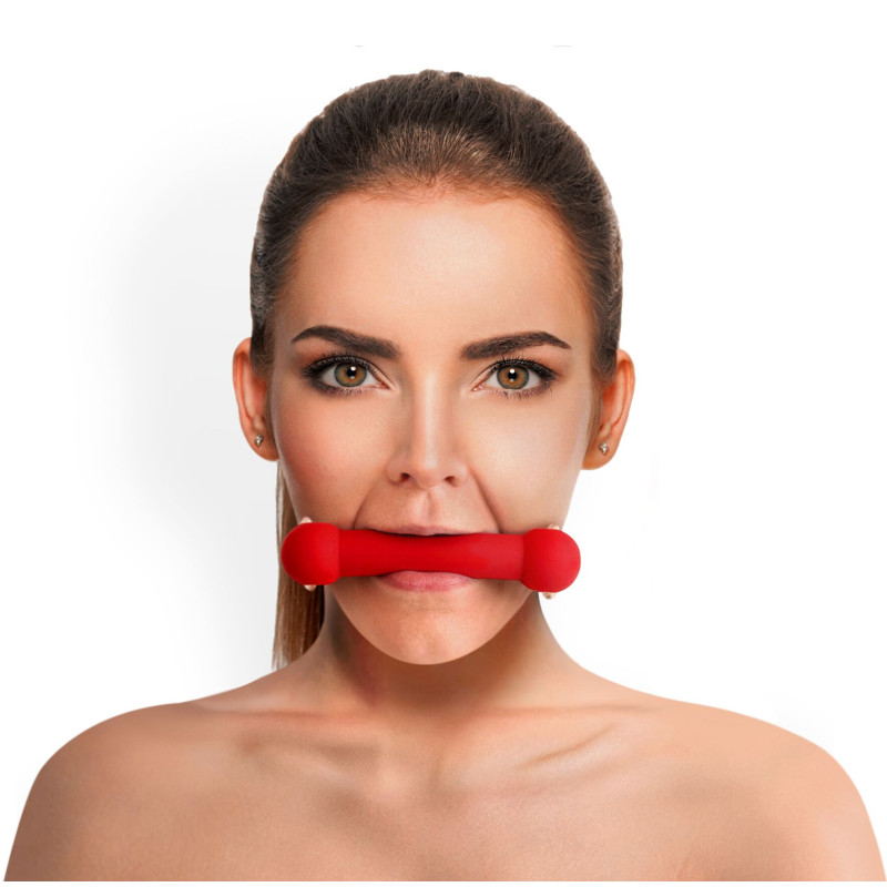 Кляп-палиця на ременях Art of Sex – Gag Stick Silicon, червоний, натуральна шкіра Кляп-палиця на ременях Art of Sex – Gag Stick Silicon, червоний, натуральна шкіра