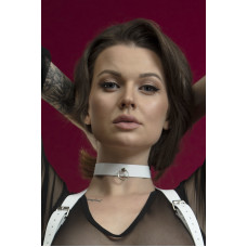 Чокер с колечком Feral Feelings Choker белый