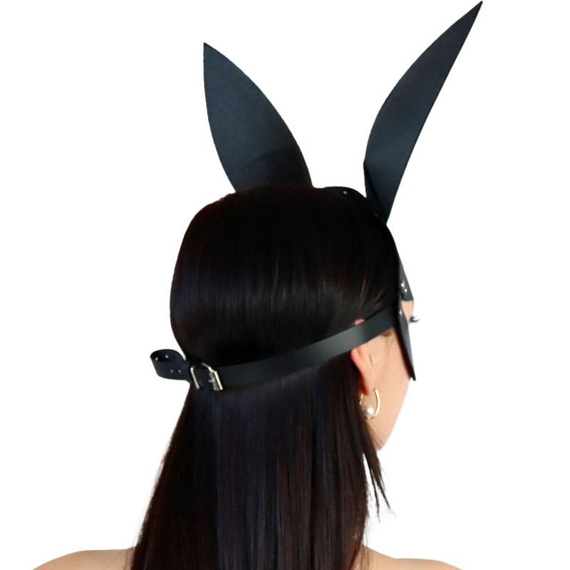 Шкіряна маска Зайчика Art of Sex - Bunny mask, колір Чорний Шкіряна маска Зайчика Art of Sex - Bunny mask, колір Чорний