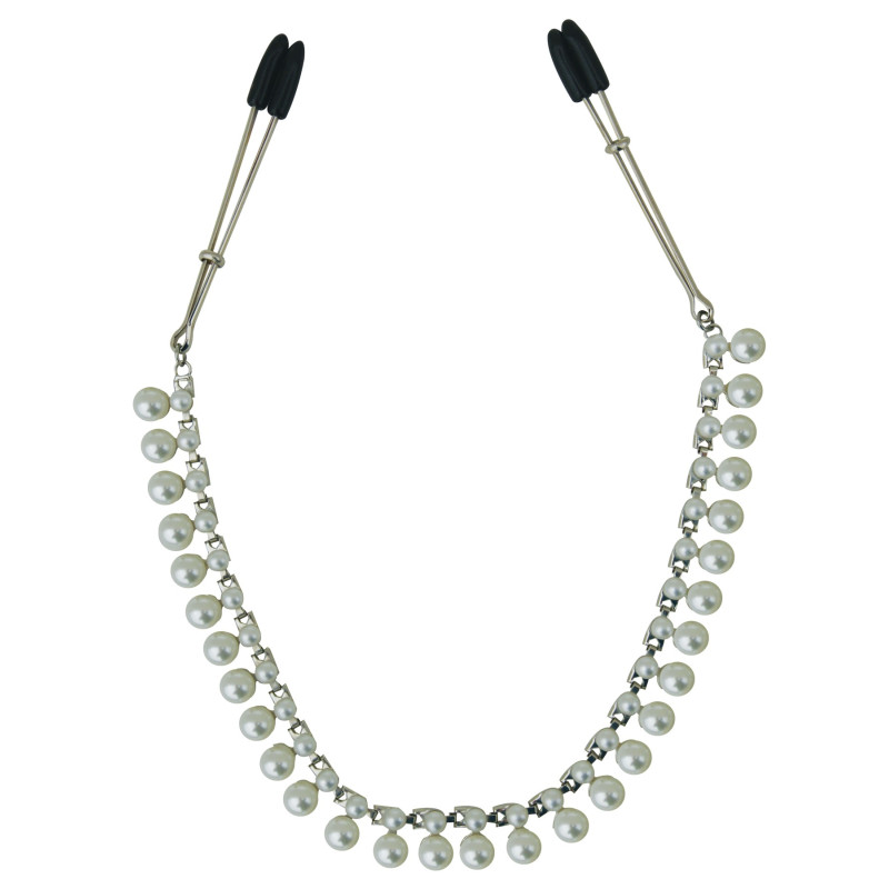 Украшение цепочка с зажимами для сосков Sportsheets Midnight Pearl Chain Nipple Clips Украшение цепочка с зажимами для сосков Sportsheets Midnight Pearl Chain Nipple Clips