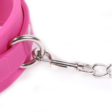 Силиконовые наручники DS Fetish Silicone hand cuff pink