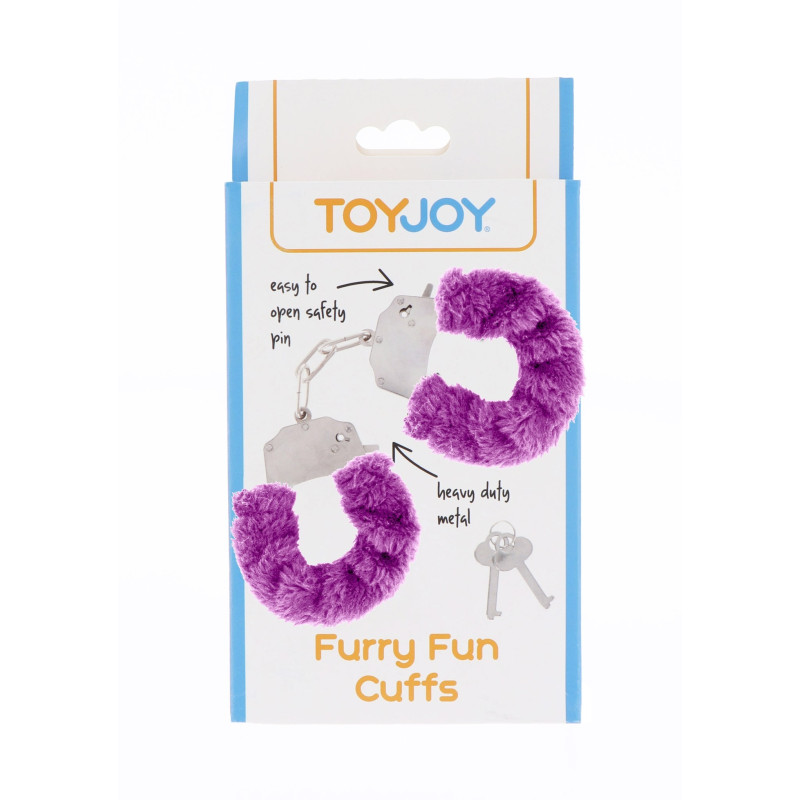 Наручники с мехом Toy Joy Furry fan cuffs Фиолетовые Наручники с мехом Toy Joy Furry fan cuffs Фиолетовые