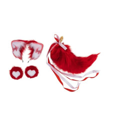 Набір Лисичка , 3 предмети (вушка, пестіси, анальний хвіст) Lockink