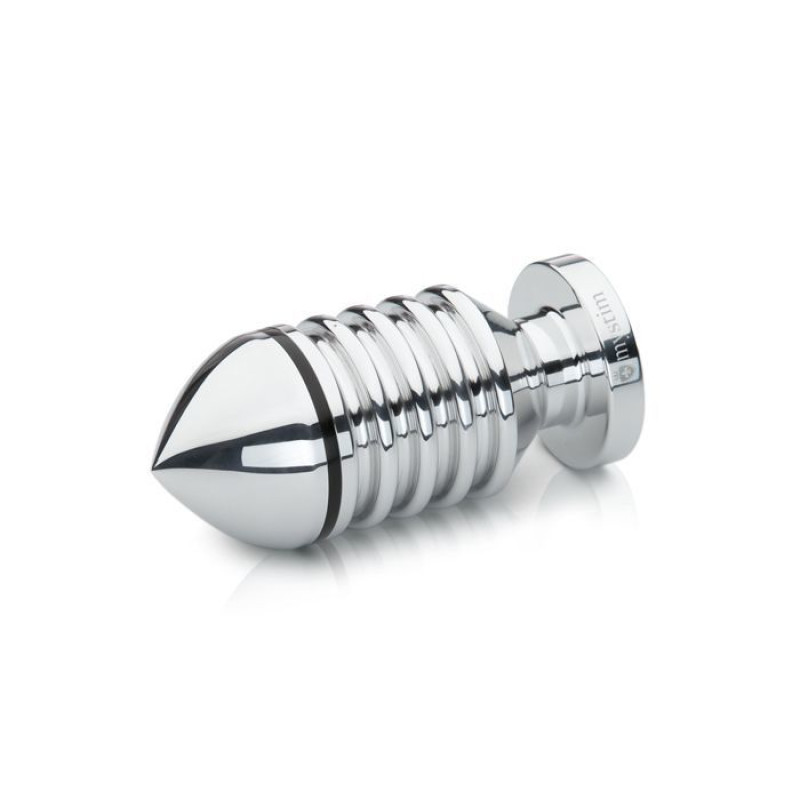 Металлическая анальная пробка Mystim Hector Helix L для электростимулятора