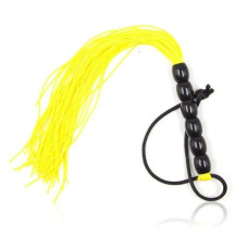 Мини флогер DS Fetish Leather flogger Желтый, 22 см