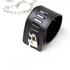 Система фиксации DS Fetish Neck collar and hogtie restraints with chain черная