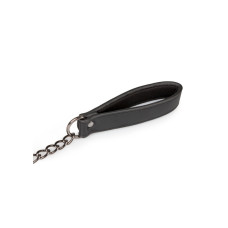 Нашийник з ланцюжком EasyToys, штучна шкіра, чорний