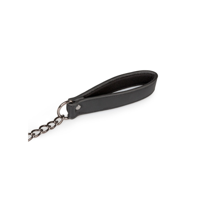 Нашийник з ланцюжком EasyToys, штучна шкіра, чорний Нашийник з ланцюжком EasyToys, штучна шкіра, чорний