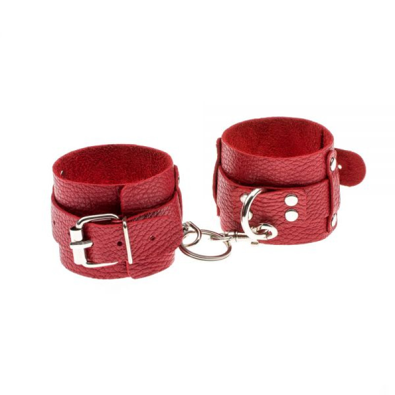 Наручники sLash Leather Dominant Hand Cuffs Красные