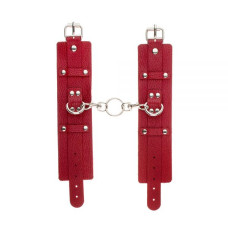Наручники sLash Leather Dominant Hand Cuffs Червоні