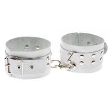 Оковы sLash Leather Restraints Leg Cuffs Белые