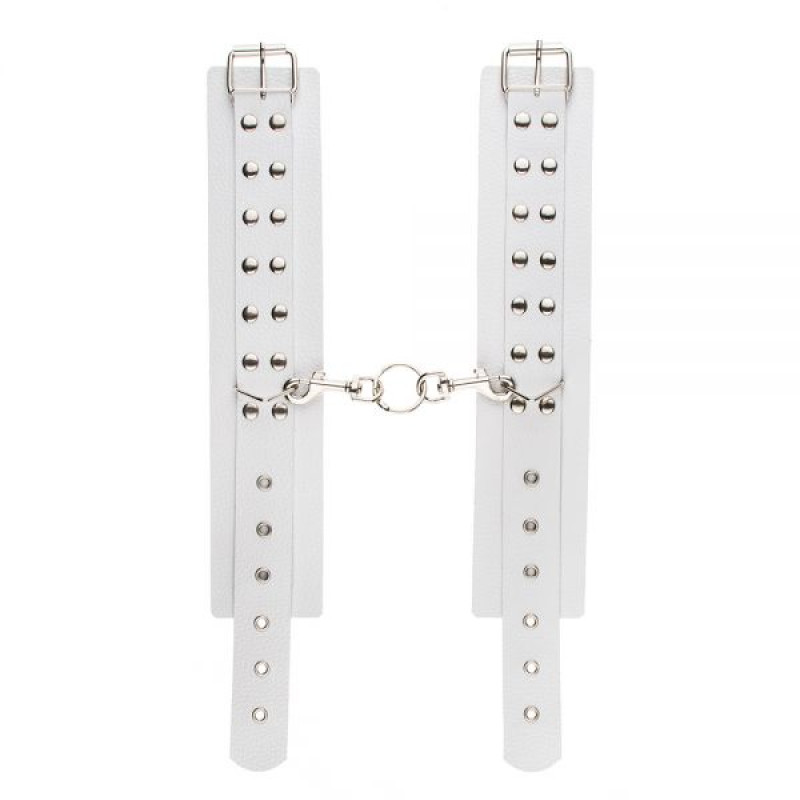 Окови sLash Leather Restraints Leg Cuffs Білі Окови sLash Leather Restraints Leg Cuffs Білі