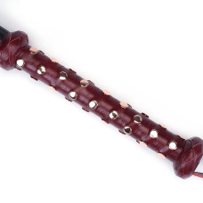 Флоггер Liebe Seele Wine Red Studded Flogger, натуральная кожа