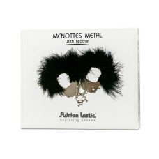 Наручники металлические с отделкой Adrien Lastic Handcuffs Розовые