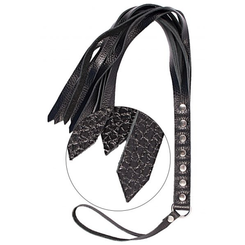 Флогер sLash S&M Fancy Leather Floger, Black Флогер sLash S&M Fancy Leather Floger, Black