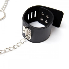 Система фиксации DS Fetish Neck collar and hogtie restraints with chain черная