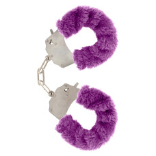 Наручники с мехом Toy Joy Furry fan cuffs Фиолетовые