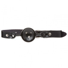 Кляп с черным шариком DS Fetish, черный ремень