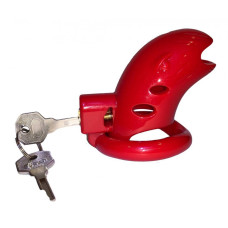 Пояс верности с тремя кольцами Loveshop Runye Chastity cage красный