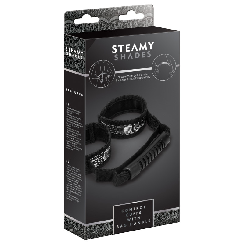 Наручники StRubber STEAMY SHADES Control Cuffs with Bag Handle Наручники StRubber STEAMY SHADES Control Cuffs with Bag Handle
