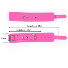 Силиконовые наручники DS Fetish Silicone hand cuff pink