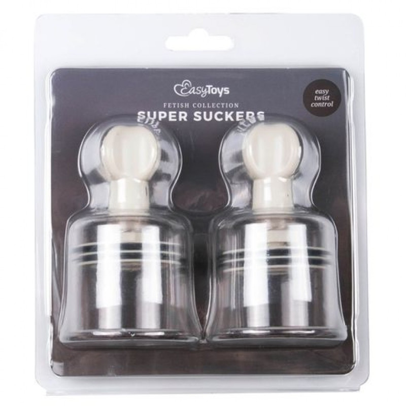 Вакуумные зажимы для сосков EasyToys Large nipple suckers 2 шт Вакуумные зажимы для сосков EasyToys Large nipple suckers 2 шт