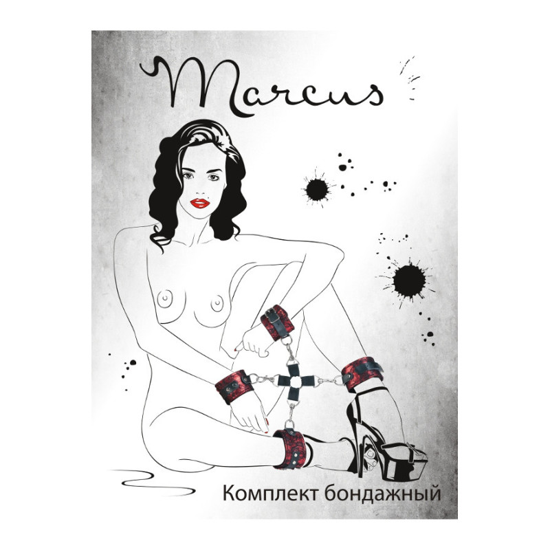 Кружевной бондажный комплект Toyfa Marcus красный Кружевной бондажный комплект Toyfa Marcus красный