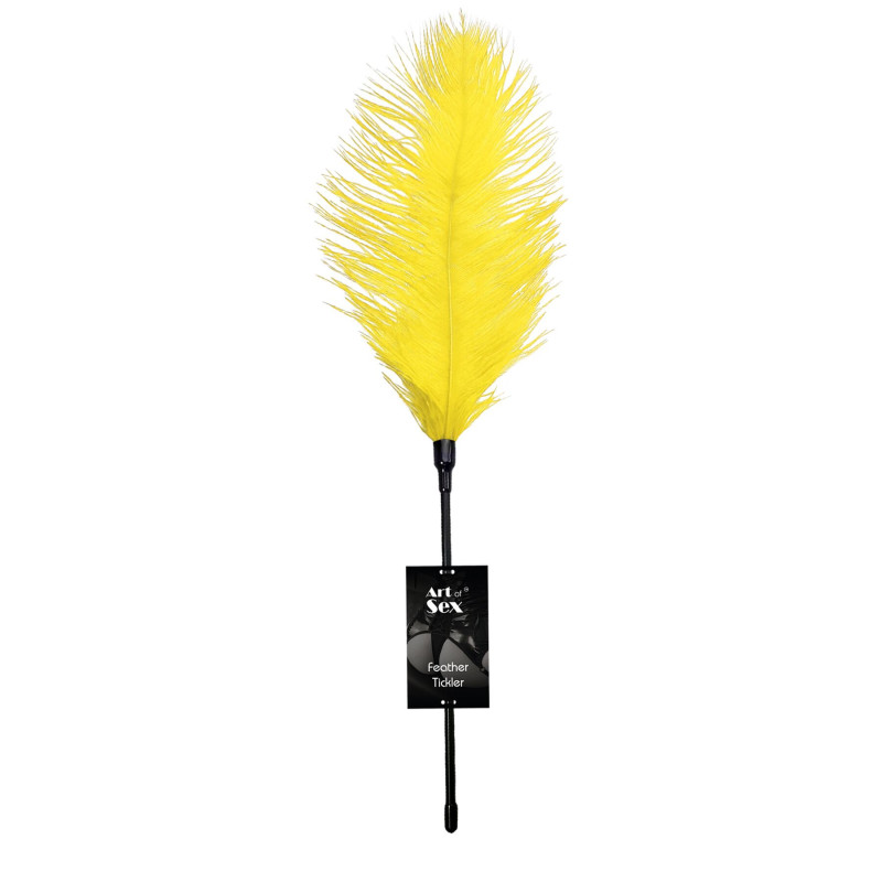 Щекоталка со страусиным пером Art of Sex – Feather Tickler, желтая Щекоталка со страусиным пером Art of Sex – Feather Tickler, желтая
