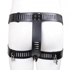 Кожаный пояс верности черный DS Fetish