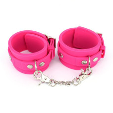 Силиконовые наручники DS Fetish Silicone hand cuff pink