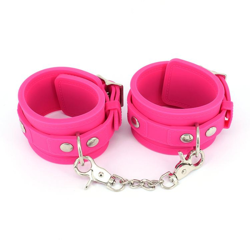 Силиконовые наручники DS Fetish Silicone hand cuff pink Силиконовые наручники DS Fetish Silicone hand cuff pink