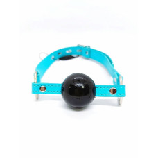 Кляп с замком DS Fetish Ball gag Голубой