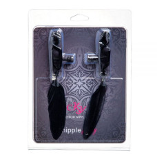 Зажимы на соски Lucky Bay Nipple play прищепки перышки Черные