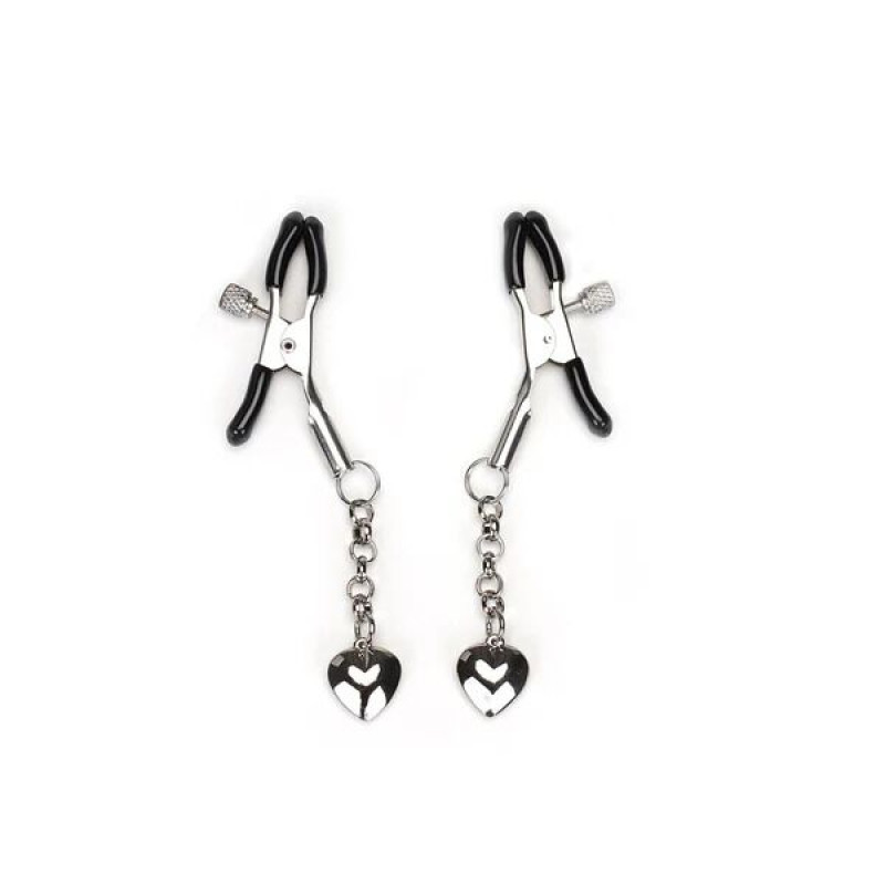 Зажимы для сосков Liebe Seele Solid Heart Nipple Clamps Silver Зажимы для сосков Liebe Seele Solid Heart Nipple Clamps Silver
