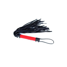 Флоггер DS Fetish Flogger black/red suave 50 см
