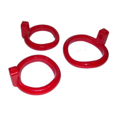 Пояс верности с тремя кольцами Loveshop Runye Chastity cage красный