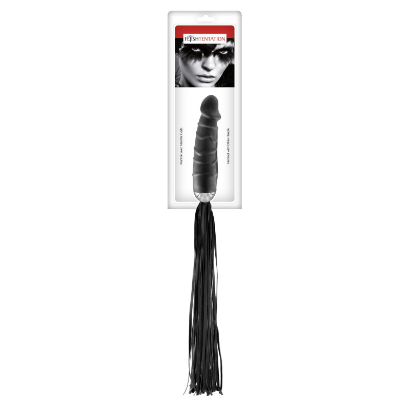 Флоггер с ручкой-дилдо Fetish Tentation Whip with Dildo Handle Флоггер с ручкой-дилдо Fetish Tentation Whip with Dildo Handle