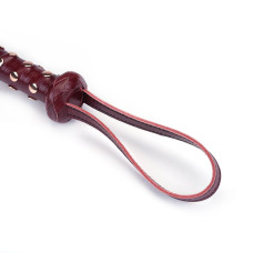Флоггер Liebe Seele Wine Red Studded Flogger, натуральная кожа